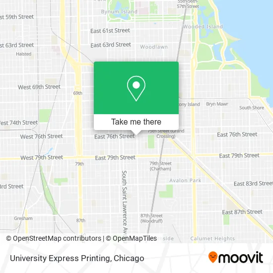 University Express Printing map