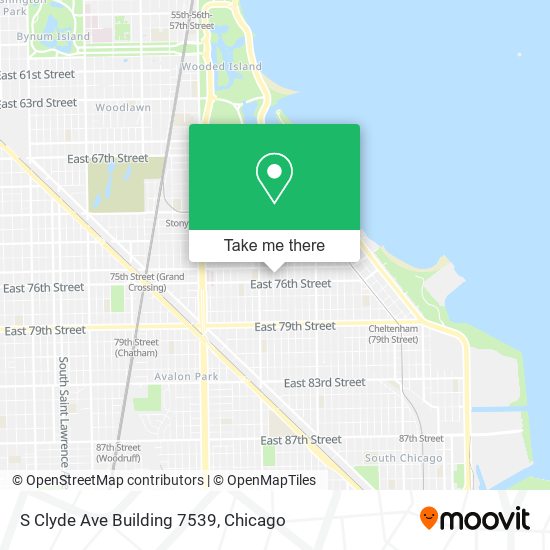 S Clyde Ave Building 7539 map