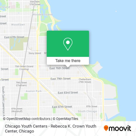 Chicago Youth Centers - Rebecca K. Crown Youth Center map