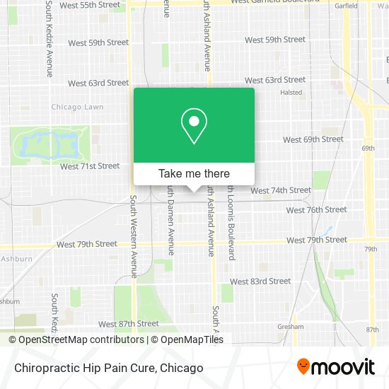 Chiropractic Hip Pain Cure map