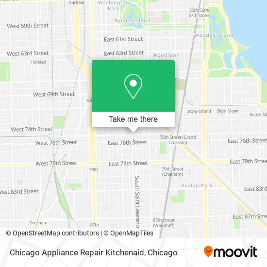 Mapa de Chicago Appliance Repair Kitchenaid