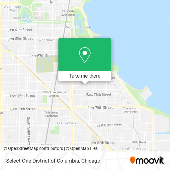 Mapa de Select One District of Columbia