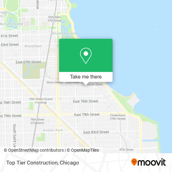 Top Tier Construction map