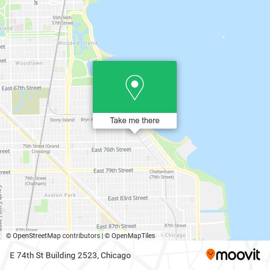 E 74th St Building 2523 map