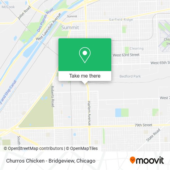 Churros Chicken - Bridgeview map