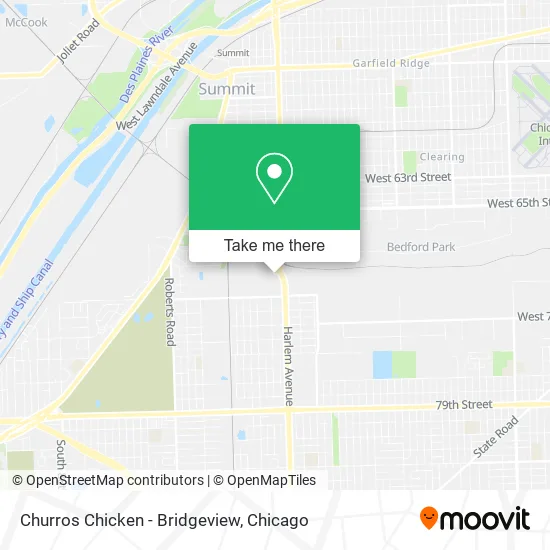Mapa de Churros Chicken - Bridgeview