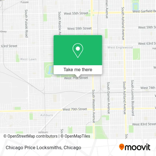 Chicago Price Locksmiths map