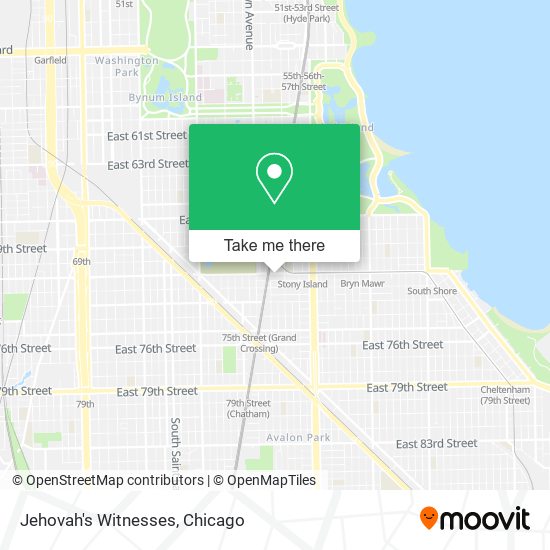 Mapa de Jehovah's Witnesses
