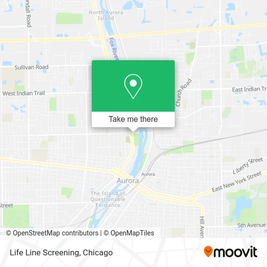 Life Line Screening map