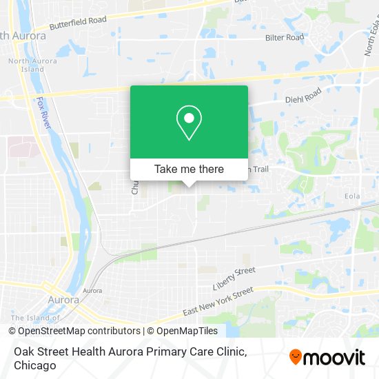Oak Street Health Aurora Primary Care Clinic map