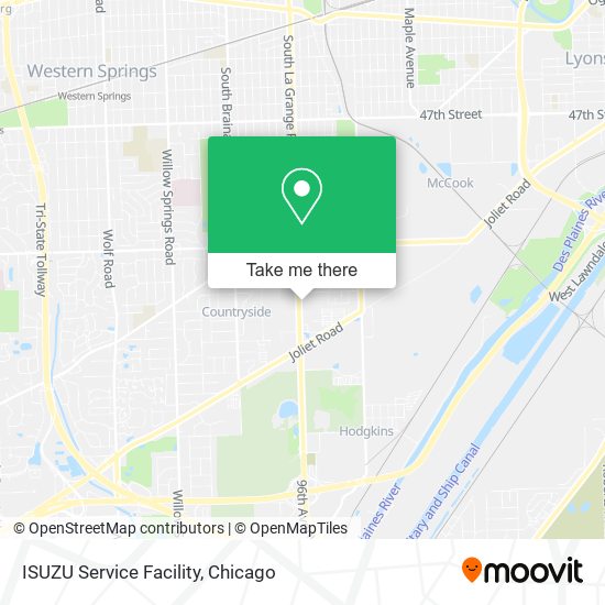 ISUZU Service Facility map