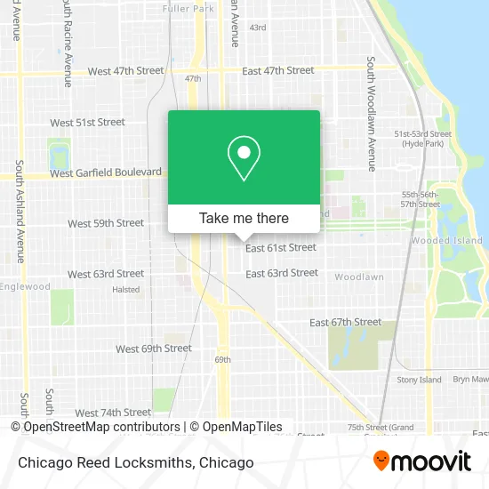 Chicago Reed Locksmiths map
