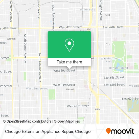 Chicago Extension Appliance Repair map