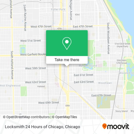 Mapa de Locksmith 24 Hours of Chicago
