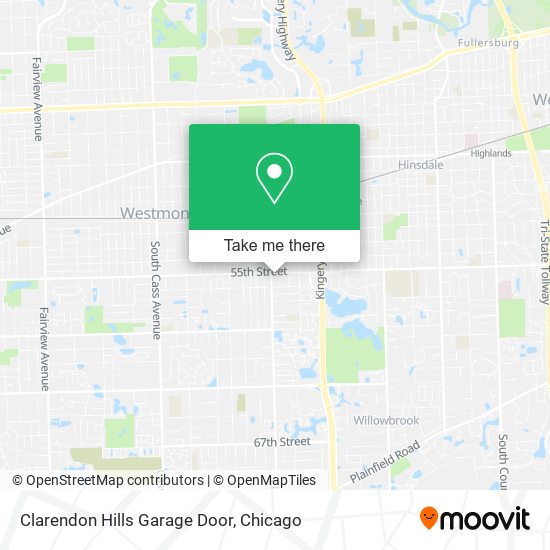 Mapa de Clarendon Hills Garage Door