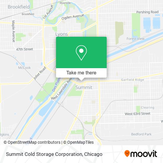 Summit Cold Storage Corporation map