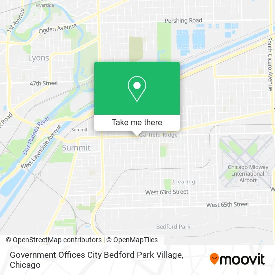 Government Offices City Bedford Park Village map