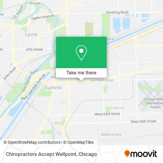 Mapa de Chiropractors Accept Wellpoint