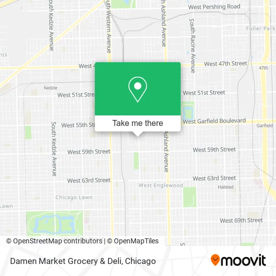Mapa de Damen Market Grocery & Deli