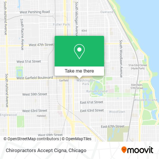 Mapa de Chiropractors Accept Cigna
