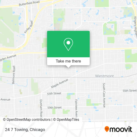 24 7 Towing map
