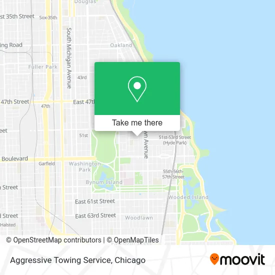 Aggressive Towing Service map