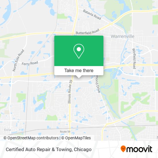 Mapa de Certified Auto Repair & Towing