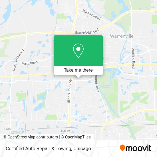 Certified Auto Repair & Towing map