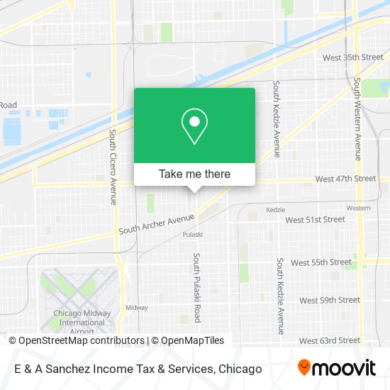 E & A Sanchez Income Tax & Services map