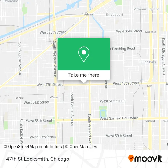 47th St Locksmith map