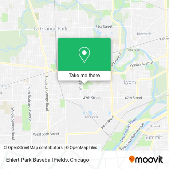 Ehlert Park Baseball Fields map