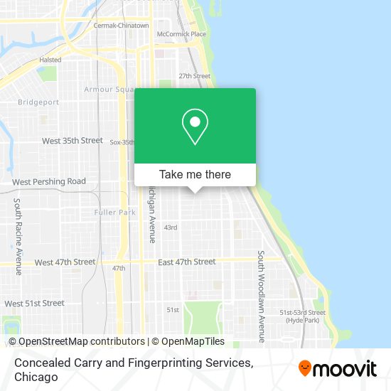 Concealed Carry and Fingerprinting Services map
