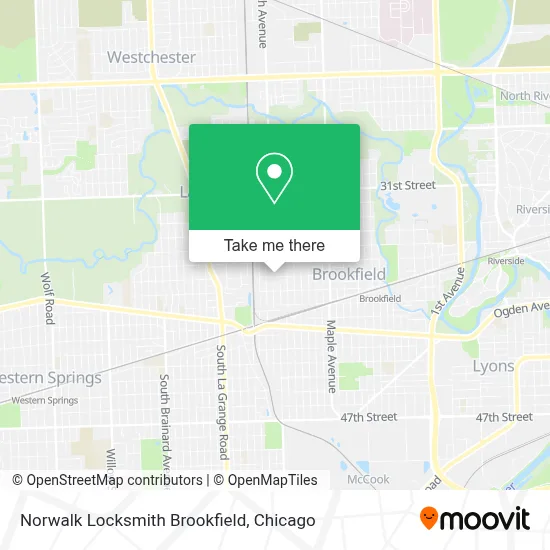 Norwalk Locksmith Brookfield map