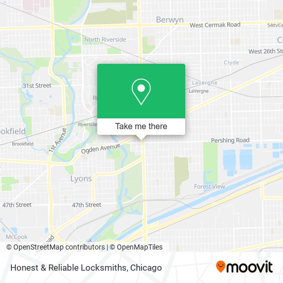 Honest & Reliable Locksmiths map