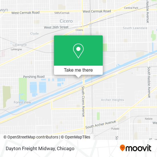 Dayton Freight Midway map