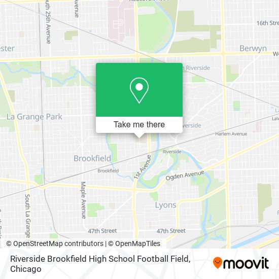 Riverside Brookfield High School Football Field map