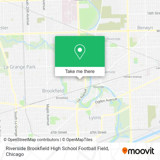 Riverside Brookfield High School Football Field map