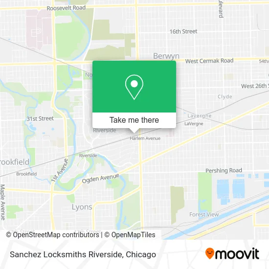 Sanchez Locksmiths Riverside map