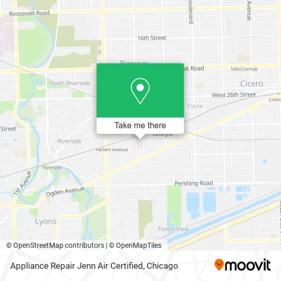 Appliance Repair Jenn Air Certified map