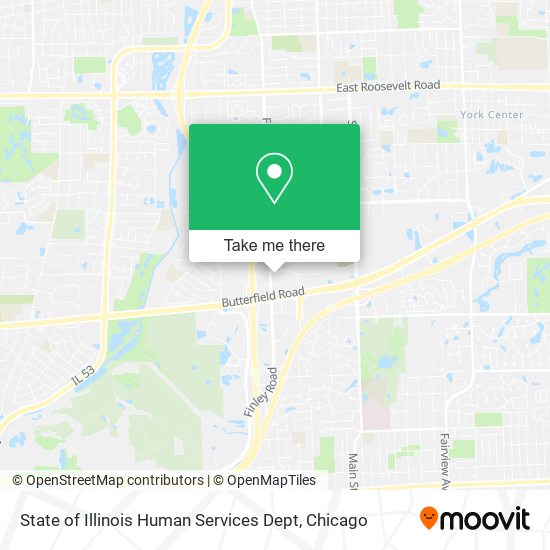 State of Illinois Human Services Dept map