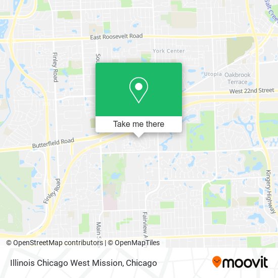 Mapa de Illinois Chicago West Mission