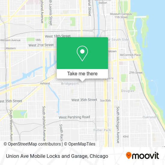 Union Ave Mobile Locks and Garage map