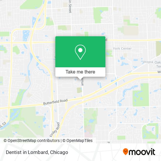 Dentist in Lombard map