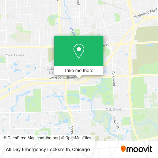All Day Emergency Locksmith map
