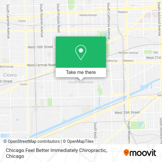 Chicago Feel Better Immediately Chiropractic map
