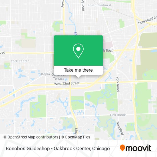 Bonobos Guideshop - Oakbrook Center map