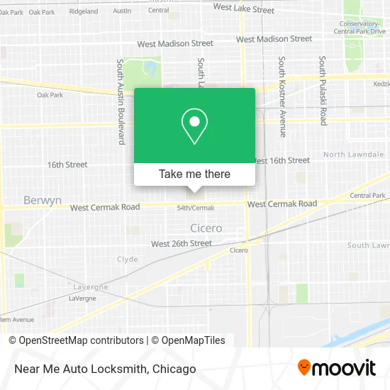 Near Me Auto Locksmith map