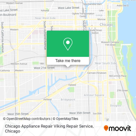 Chicago Appliance Repair Viking Repair Service map