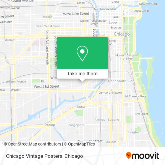 Chicago Vintage Posters map