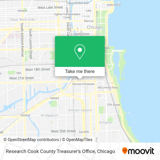 Research Cook County Treasurer's Office map
